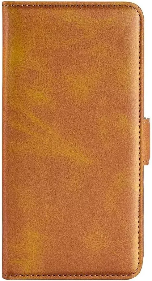 کاور گوشی نوکیا C42، دارای جای کارت، پایه نگهدارنده، TPU + چرم PU، کاور محافظ تاشو برای نوکیا C42. (زرد)