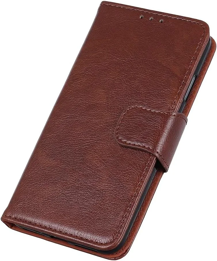 کاور گوشی نوکیا G11، دارای جای کارت، پایه نگهدارنده، TPU + چرم PU، کاور محافظ تاشو برای نوکیا G11 (قهوه ای)