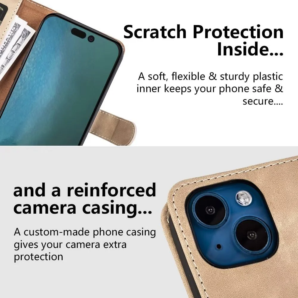 کاور گوشی RanTuo برای نوکیا G310، دارای جای کارت، پایه نگهدارنده، TPU + چرم PU، کاور محافظ تاشو برای نوکیا G310 (سبز)