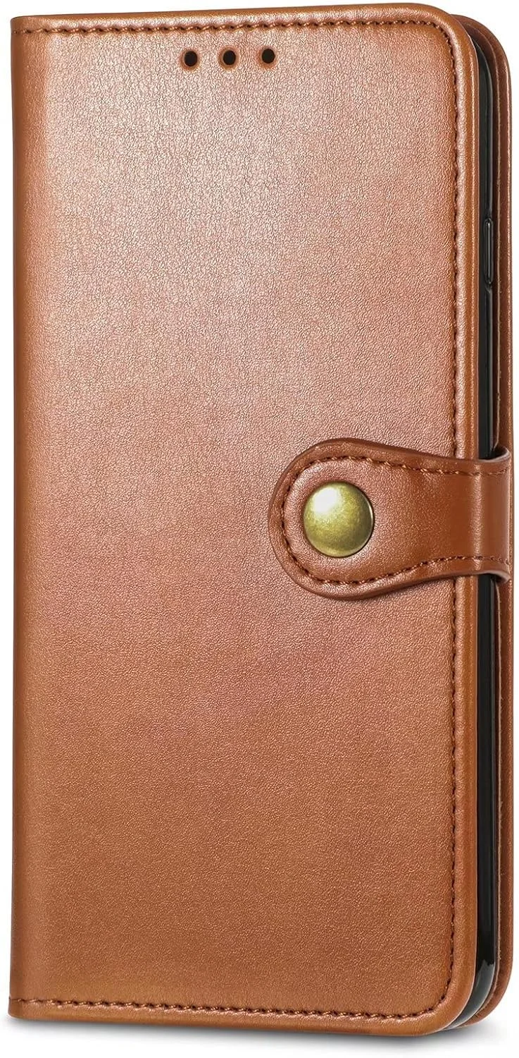 کاور گوشی نوکیا 1.3، دارای جای کارت، پایه نگهدارنده، TPU + چرم PU، کاور محافظ تاشو برای نوکیا 1.3 (قهوه ای)