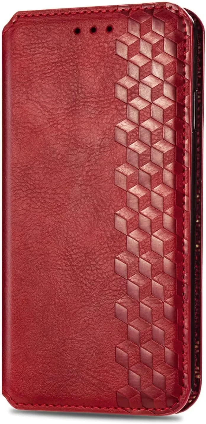 کاور گوشی نوکیا 1.3، دارای جای کارت، پایه نگهدارنده، TPU + چرم PU، کاور محافظ تاشو برای نوکیا 1.3 (قرمز)