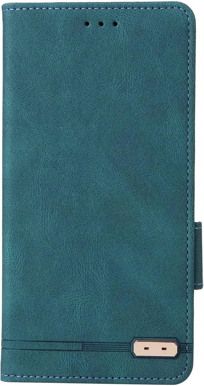 کاور گوشی ران توو برای نوکیا 5.4، دارای جای کارت، پایه نگهدارنده، TPU + چرم PU، کاور محافظ تاشو برای نوکیا 5.4 (سبز)