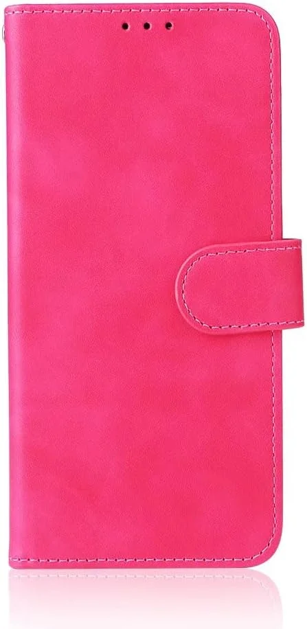 کاور گوشی RanTuo برای نوکیا G42، دارای جای کارت، پایه نگهدارنده، TPU + چرم PU، کاور محافظ تاشو برای نوکیا G42 (قرمز رز)