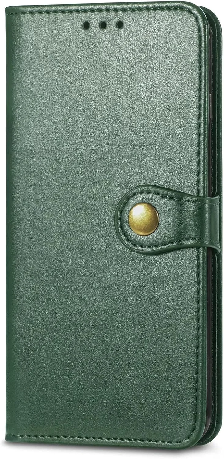 کاور گوشی نوکیا 2.3، دارای جای کارت، پایه نگهدارنده، TPU + چرم PU، کاور محافظ تاشو برای نوکیا 2.3 (سبز)