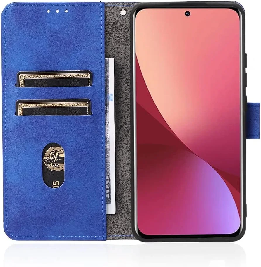 کاور گوشی نوکیا G10، دارای جای کارت، پایه نگهدارنده، TPU + چرم PU، کاور محافظ تاشو برای نوکیا G10. (آبی)