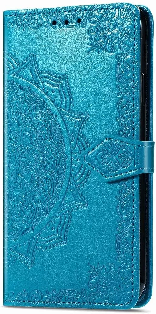 کاور گوشی RanTuo برای نوکیا 7.2، دارای جای کارت، پایه نگهدارنده، TPU + چرم PU، کاور محافظ تاشو برای نوکیا 7.2 (آبی)