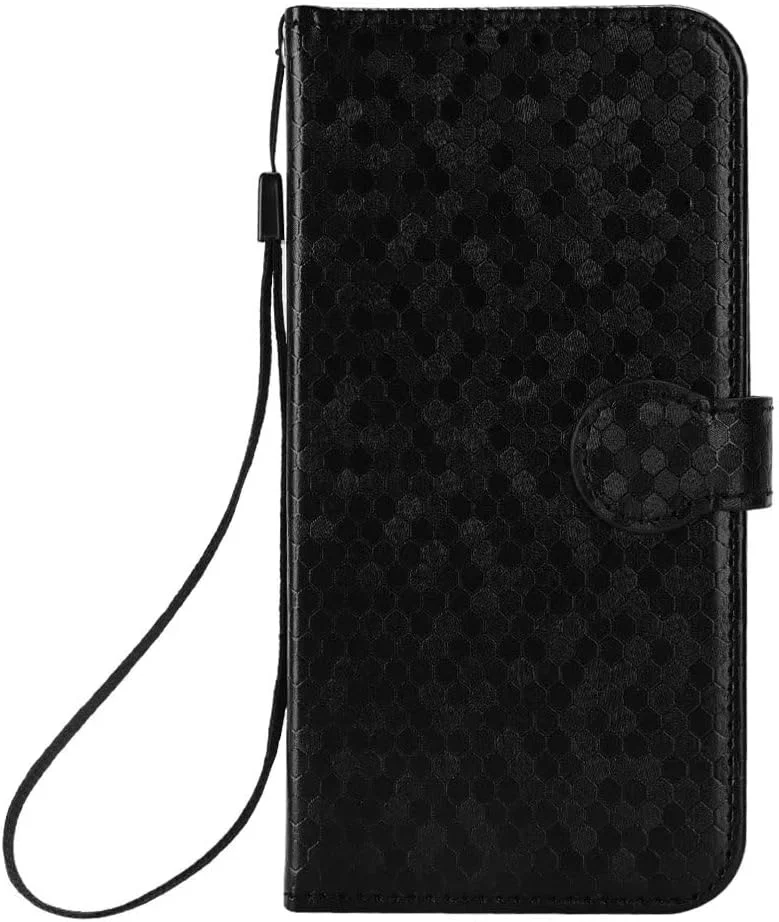 کاور گوشی RanTuo برای نوکیا C12 Pro، دارای جای کارت، پایه نگهدارنده، TPU + چرم PU، کاور محافظ تاشو برای نوکیا C12 Pro. (مشکی)