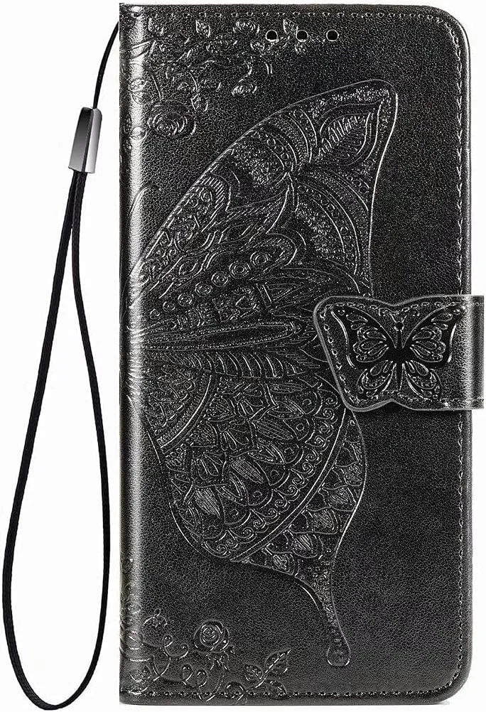 کاور گوشی نوکیا 3.4، دارای جای کارت، پایه نگهدارنده، TPU + چرم PU، کاور تاشو برای نوکیا 3.4 (مشکی)