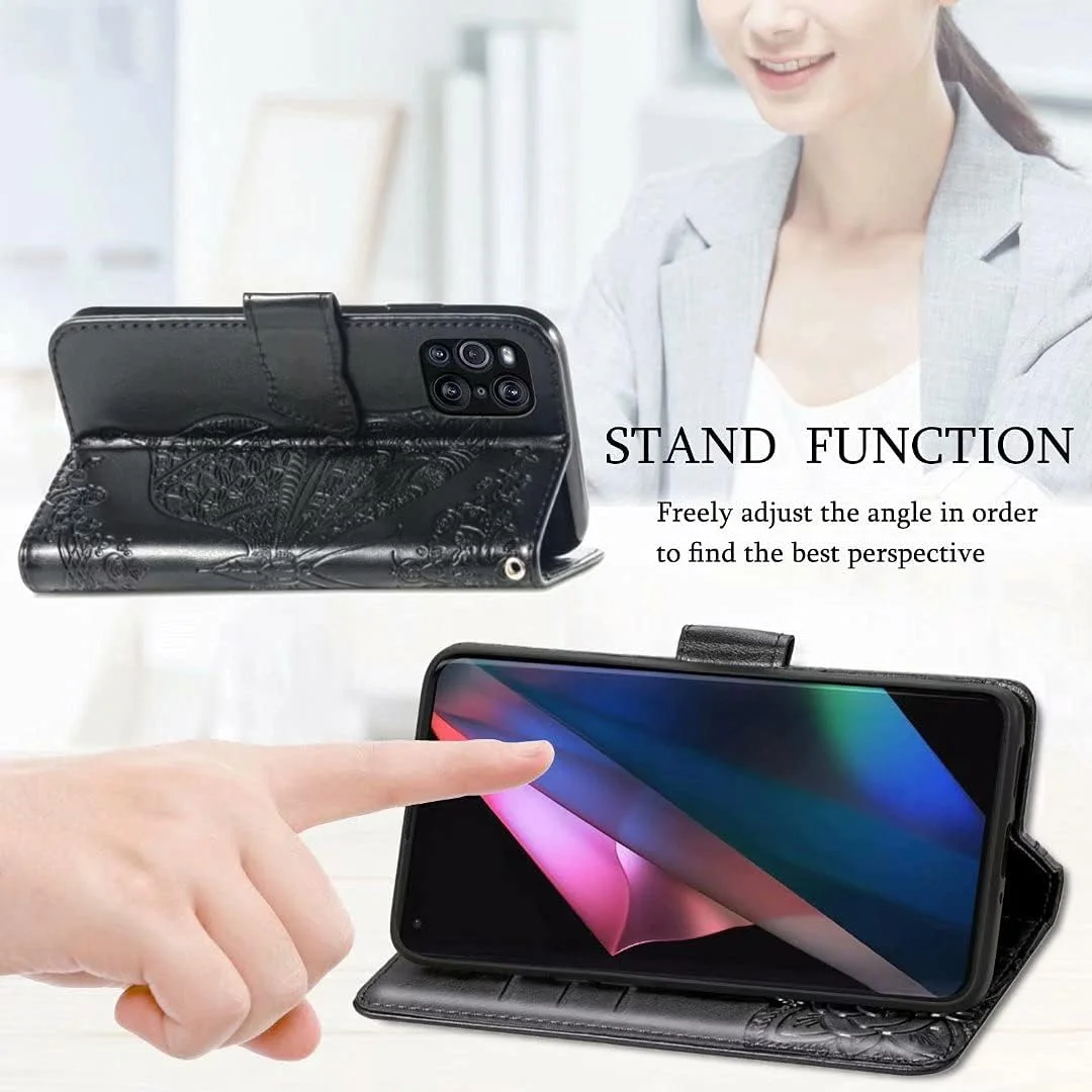 کاور گوشی نوکیا 3.4، دارای جای کارت، پایه نگهدارنده، TPU + چرم PU، کاور تاشو برای نوکیا 3.4 (مشکی)