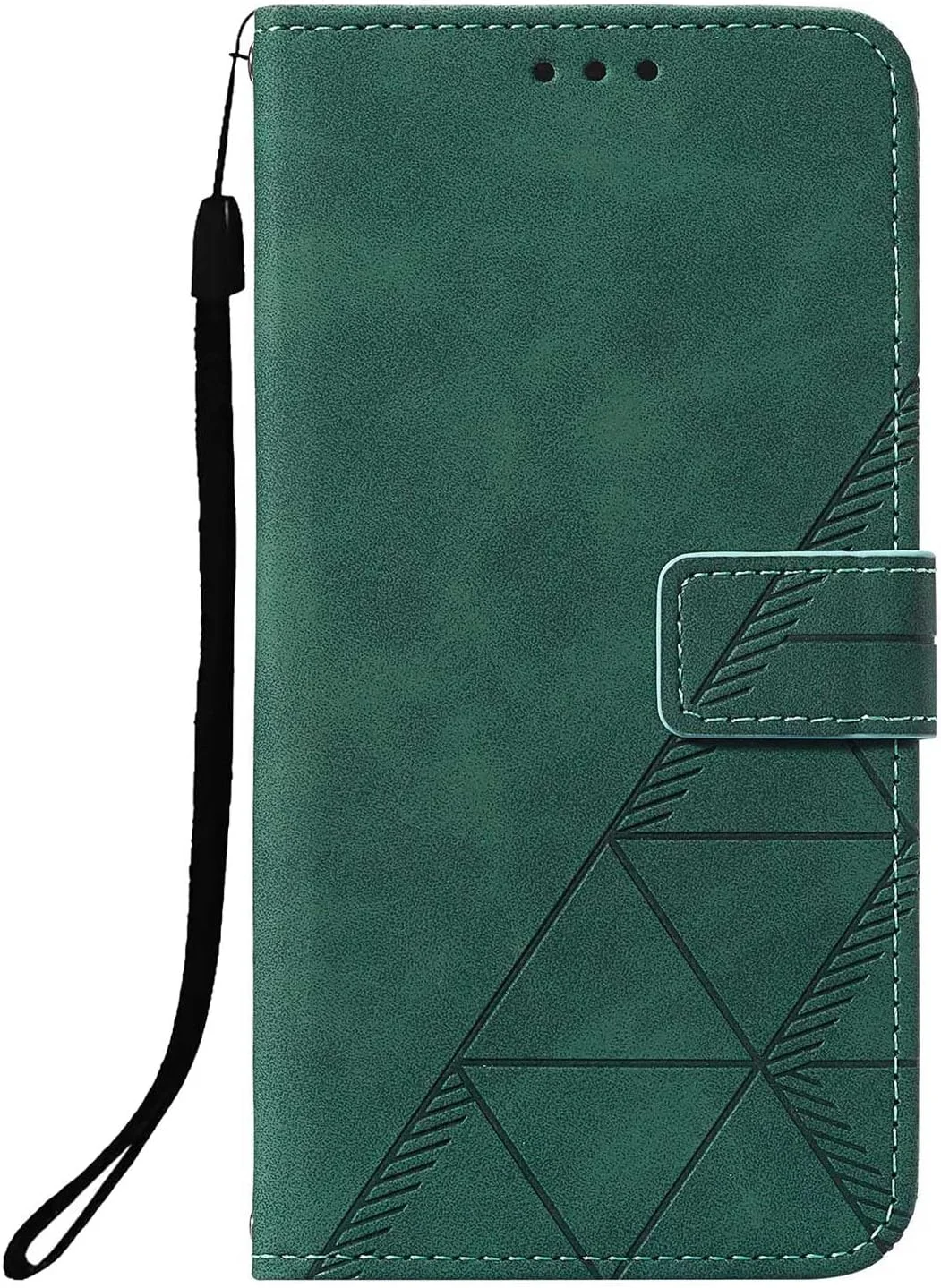 کاور گوشی نوکیا C32 لمکسلرز، کیف پول چرمی PU با قابلیت تاشو، مقاوم در برابر ضربه، دارای استند مغناطیسی و جای کارت، رنگ سبز YB SW