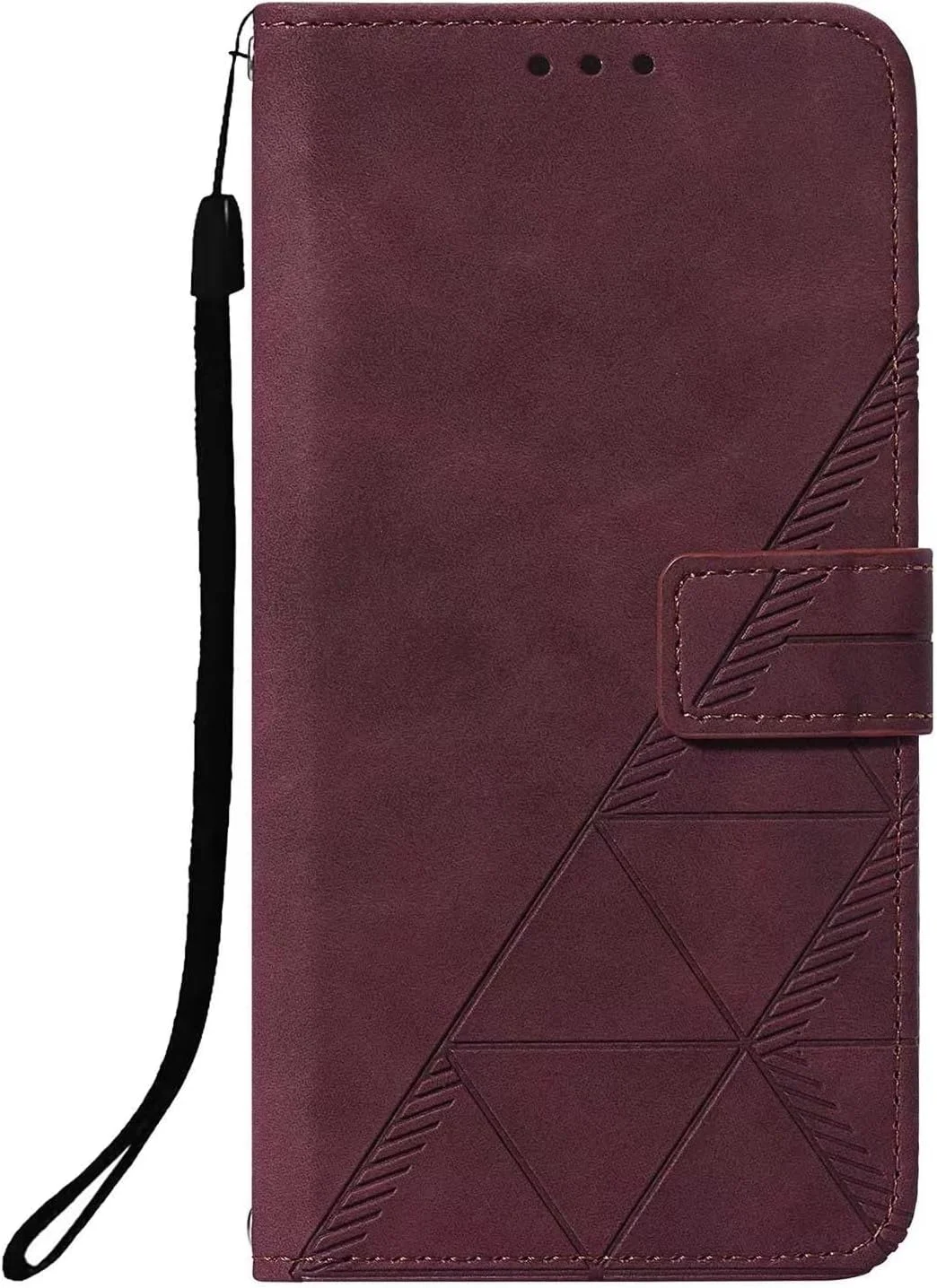 کاور گوشی نوکیا 2.4، دارای جای کارت، پایه نگهدارنده، TPU + چرم PU، کاور محافظ تاشو برای نوکیا 2.4 (رنگ شرابی)