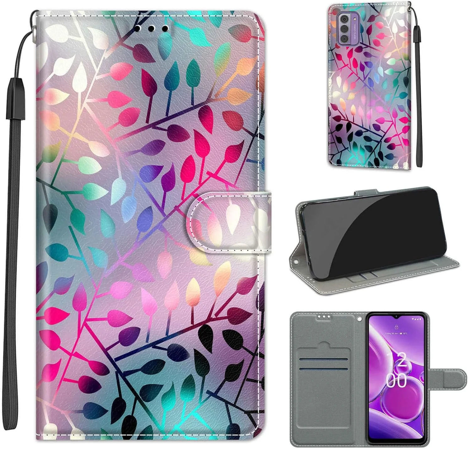 کاور گوشی نوکیا G42 5G / G310 5G، با [جای کارت] [پایه تاشو] چرم PU با کیفیت بالا، کاور محافظ ضد ضربه برای نوکیا G42 5G / G310 5G