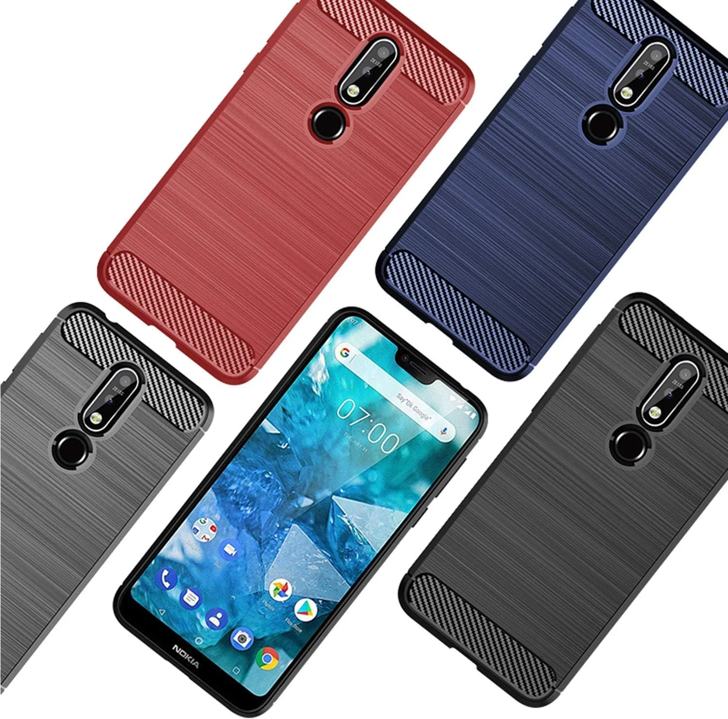 قاب محافظ گوشی نوکیا 7.1، با پوشش کامل، ضد خش و ضد اثر انگشت، مناسب برای گوشی موبایل نوکیا 7.1