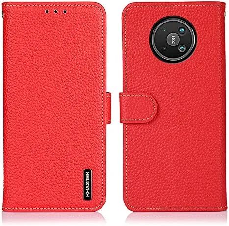 کاور گوشی نوکیا V8 5G، کیف چرمی طرح پوست لیچی با جای کارت برای گوشی نوکیا V8 5G - قرمز کاور گوشی نوکیا V8 5G، کیف چرمی طرح پوست لیچی با جای کارت برای گوشی نوکیا V8 5G - قرمز