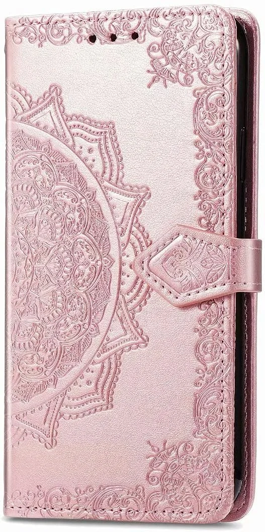 کاور گوشی RanTuo برای نوکیا C20 Plus، دارای جای کارت، پایه نگهدارنده، TPU + چرم PU، کاور محافظ تاشو برای نوکیا C20 Plus (رزگلد)