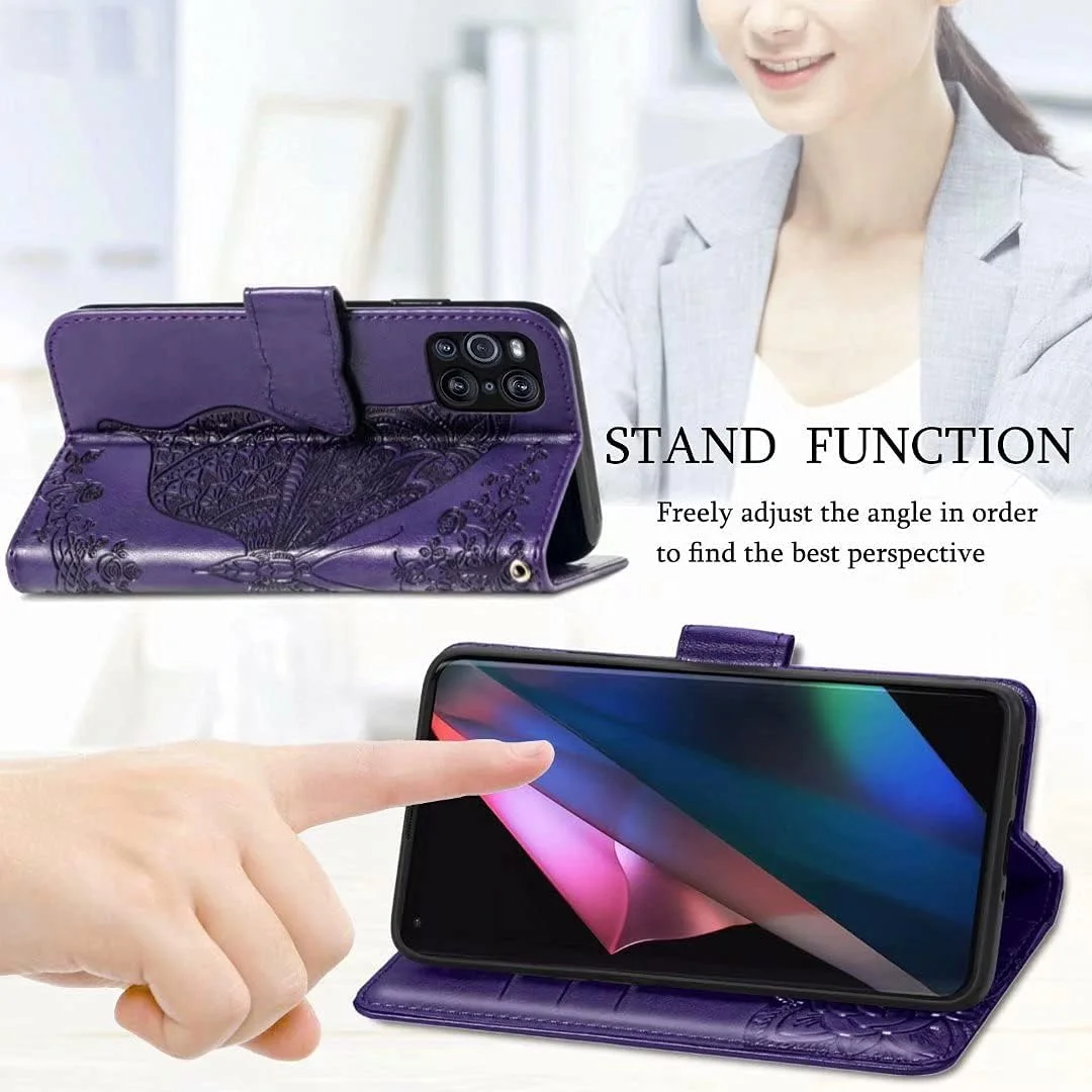 کاور گوشی برای نوکیا C01 Plus، دارای جای کارت، پایه نگهدارنده، TPU + چرم PU، کاور محافظ تاشو برای نوکیا C01 Plus. (بنفش)