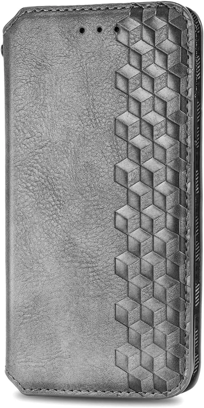 کاور گوشی RanTuo برای نوکیا 4.2، دارای جای کارت، پایه نگهدارنده، TPU + چرم PU، کاور محافظ تاشو برای نوکیا 4.2 (خاکستری)