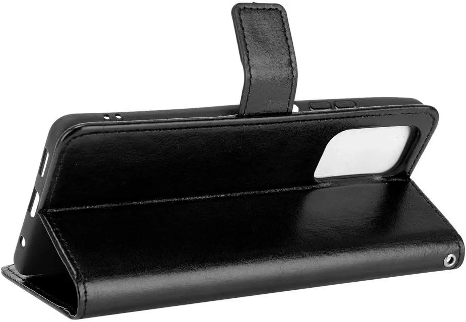 کاور گوشی RanTuo برای نوکیا C01 Plus، دارای جای کارت، پایه نگهدارنده، TPU + چرم PU، کاور محافظ تاشو برای نوکیا C01 Plus. (مشکی)