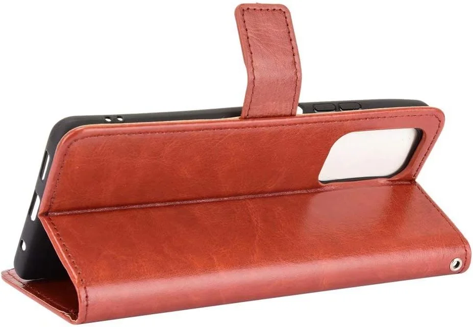 کاور گوشی RanTuo برای نوکیا 1.4، دارای جای کارت، پایه نگهدارنده، TPU + چرم PU، کاور محافظ تاشو برای نوکیا 1.4 (قهوه ای)