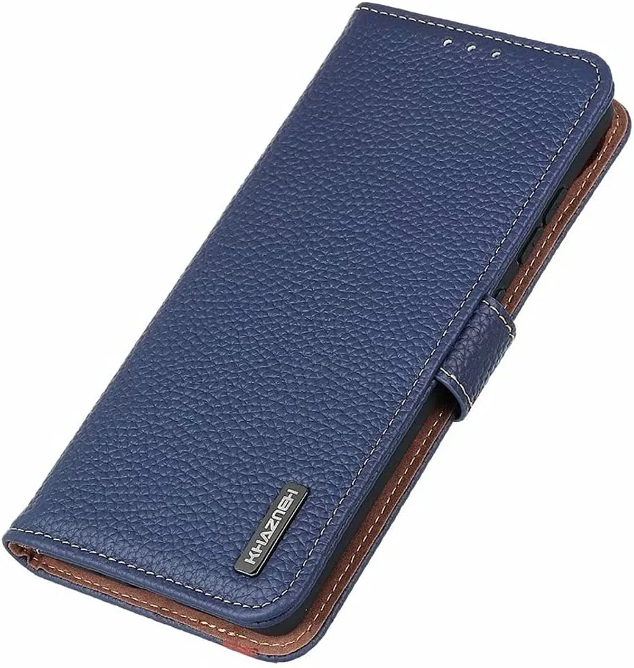 کاور مدل COQUE مناسب برای گوشی نوکیا C1 پلاس، کاور چرمی طرح پوست لیچی با جای کارت برای گوشی نوکیا C1 پلاس - آبی