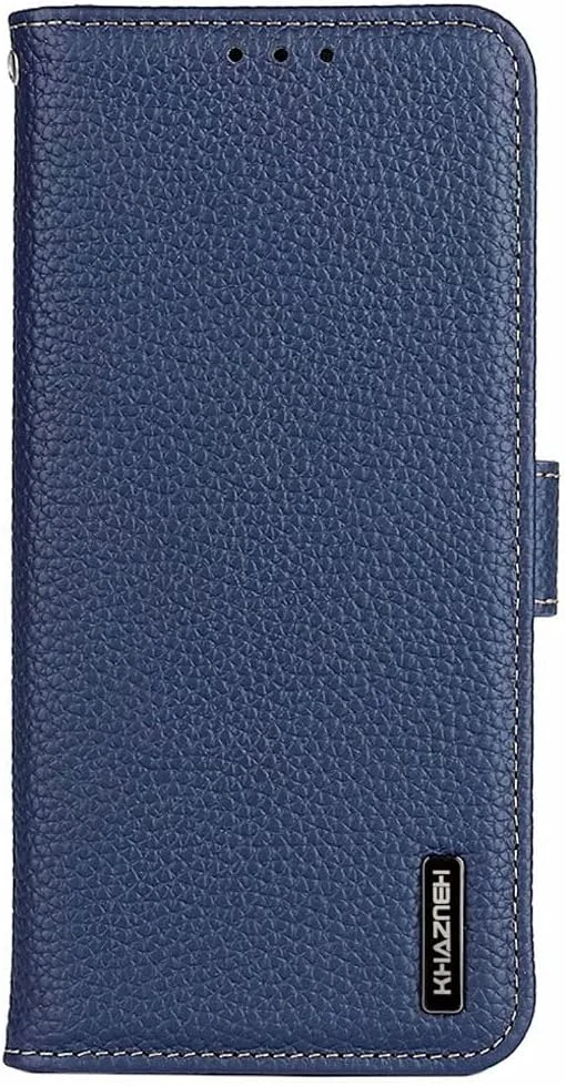 کاور مدل COQUE مناسب برای گوشی نوکیا C1 پلاس، کاور چرمی طرح پوست لیچی با جای کارت برای گوشی نوکیا C1 پلاس - آبی