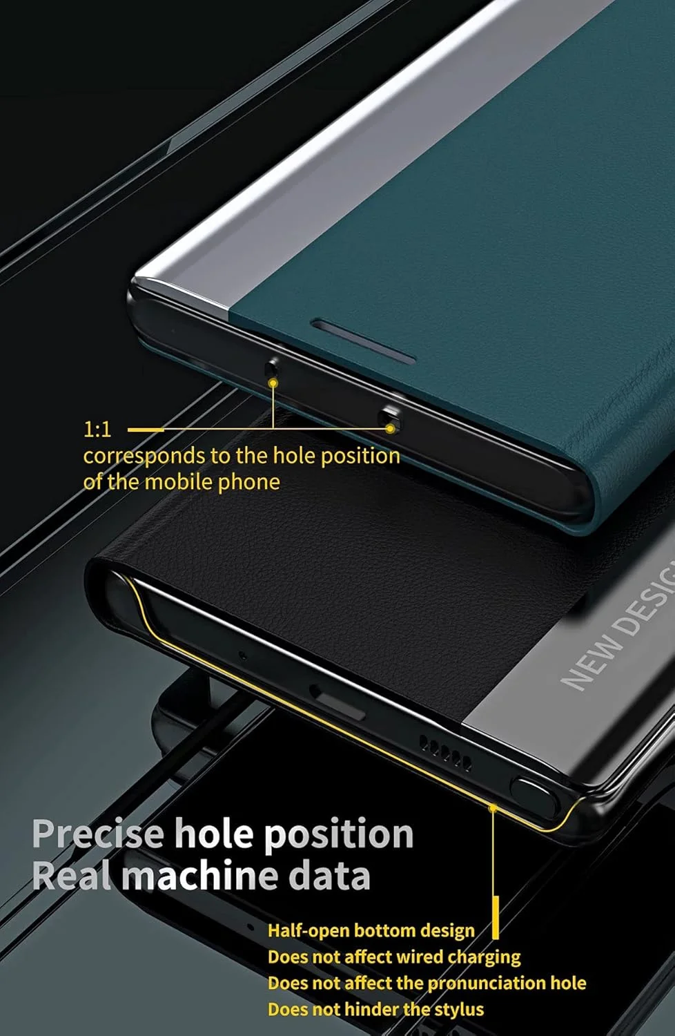 کاور محافظ گوشی نوکیا C21، کاور آهنربایی تاشو، ضد ضربه، ضد خش، قاب گوشی برای کاور نوکیا C21 (آبی)