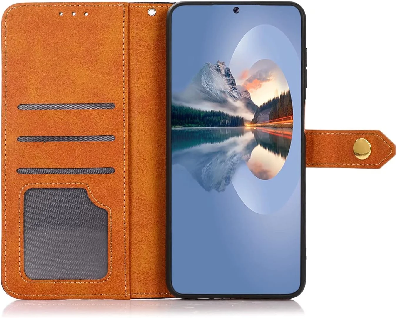 کاور گوشی نوکیا C12 Pro، دارای جای کارت، پایه نگهدارنده، TPU + چرم PU، کاور محافظ تاشو برای نوکیا C12 Pro (آبی)