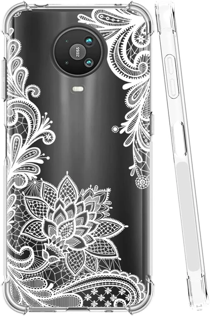 قاب گوشی برای نوکیا G10 TA-1334، قاب نوکیا G20 TA-1336 دخترانه زنانه، طرح گل نرم و انعطاف پذیر TPU محافظ باریک و ضد ضربه برای نوکیا G10/G20 (ماندالا)