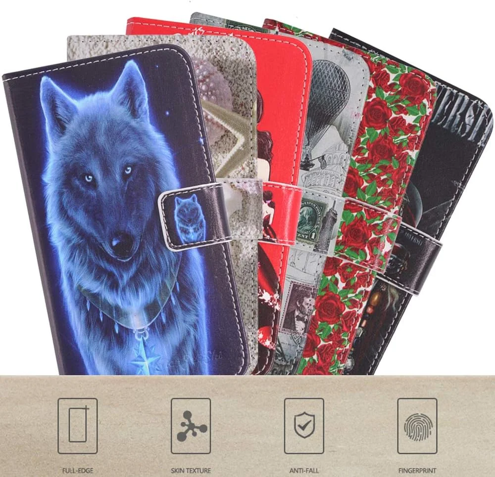 کیف چرمی محافظ گوشی نوکیا 2.3 با طرح گل رزا، استند تاشو و جنس سیلیکون TPU