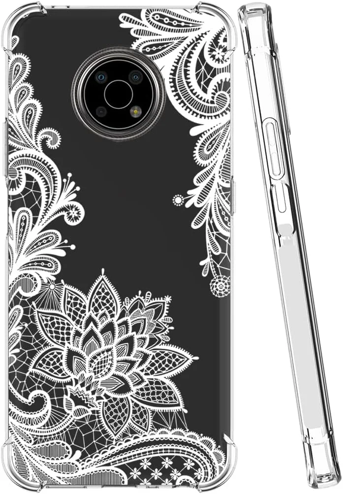 قاب گوشی یی‌اوکیرد مناسب برای نوکیا G300، قاب محافظ TPU نرم و انعطاف پذیر با طرح گل شفاف و مقاوم در برابر ضربه برای نوکیا G300 (ماندالا)