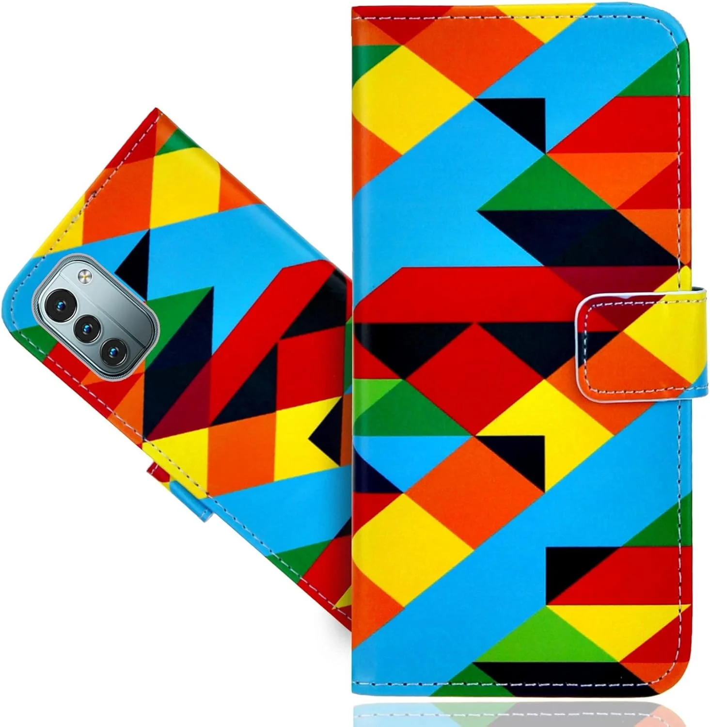 کیف چرمی برای نوکیا G11 / نوکیا G21، کیف محافظ گوشی با قابلیت ضد ضربه، دارای درگاه کارت مغناطیسی و پایه نگهدارنده