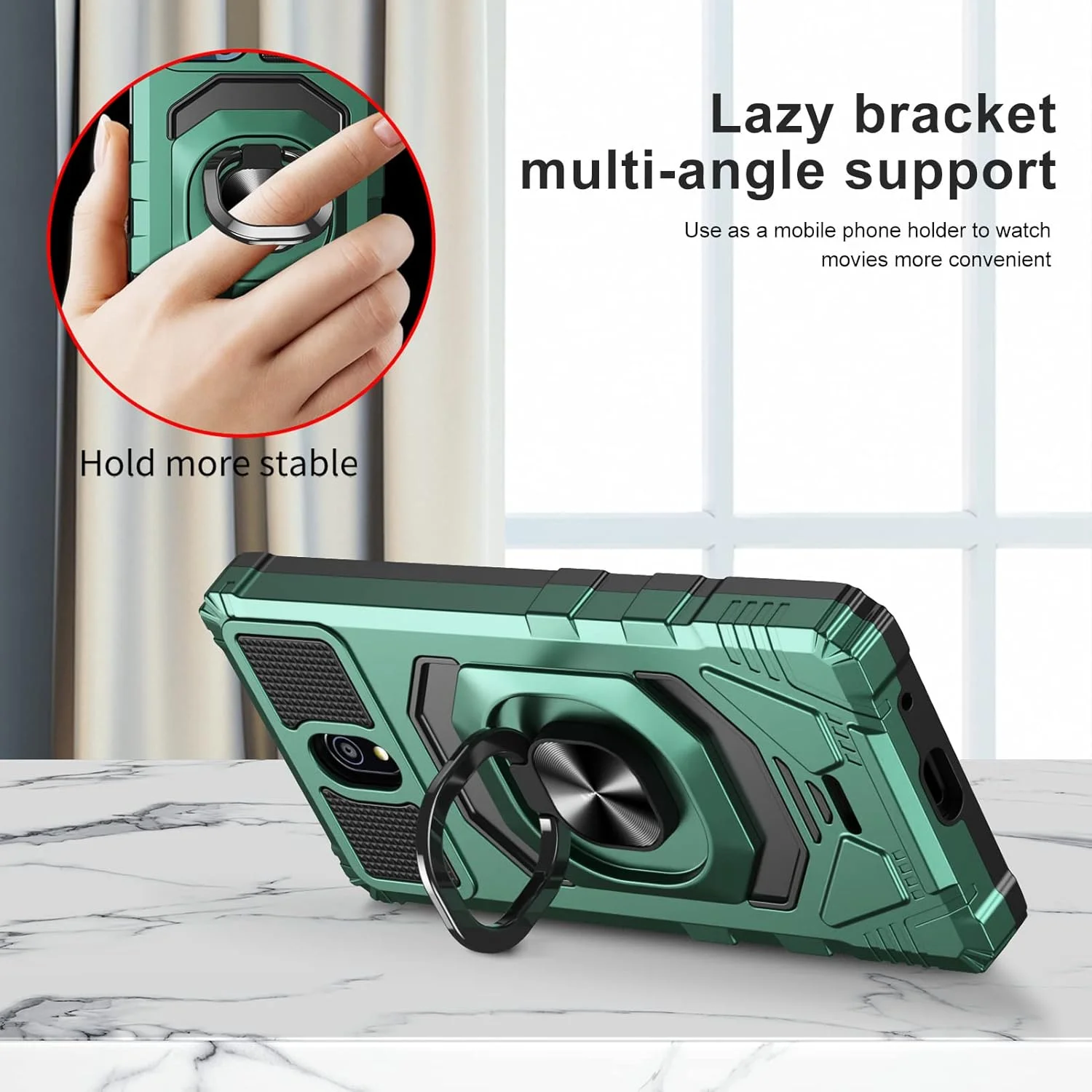 قاب گوشی موبایل آیلیبر برای نوکیا C100، کاور محافظ صفحه نمایش، استند انگشتی حلقه ای برای هولدر مغناطیسی خودرو، محافظ ضد ضربه و مقاوم برای نوکیا C100 - سبز قاب گوشی موبایل آیلیبر برای نوکیا C100، کاور محافظ صفحه نمایش، استند انگشتی حلقه ای برای هولدر مغناطیسی خودرو، محافظ ضد ضربه و مقاوم برای نوکیا C100 - سبز