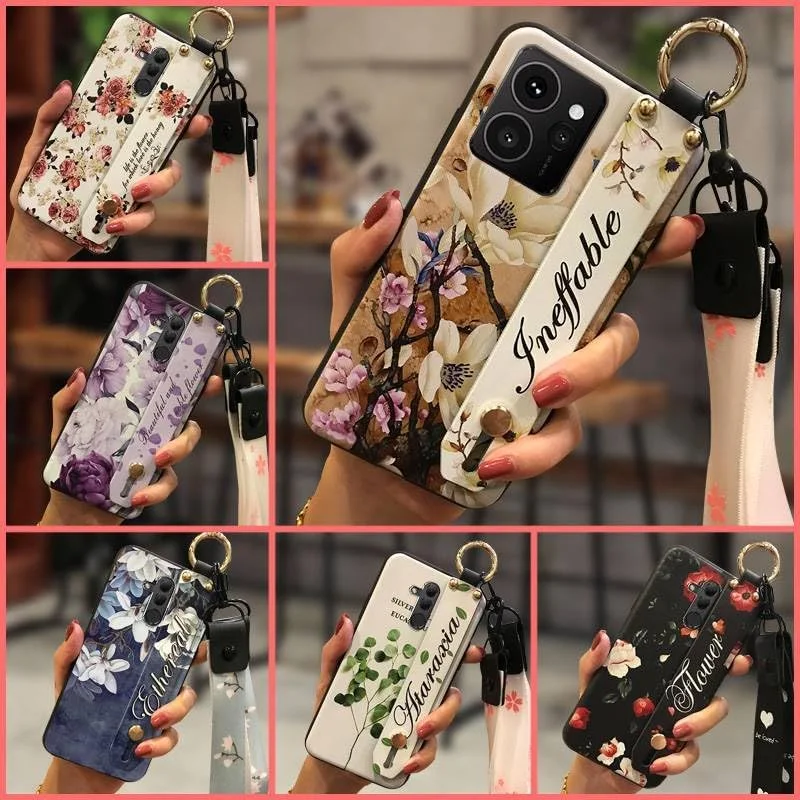 قاب گوشی سازگار با نوکیا HMD Skyline، بند مچی حلقه ای ضد ضربه، ضد گرد و غبار، ضد کوبش، طرح گل، کاور پشتی نرم سیلیکونی قاب گوشی سازگار با نوکیا HMD Skyline، بند مچی حلقه ای ضد ضربه، ضد گرد و غبار، ضد کوبش، طرح گل، کاور پشتی نرم سیلیکونی