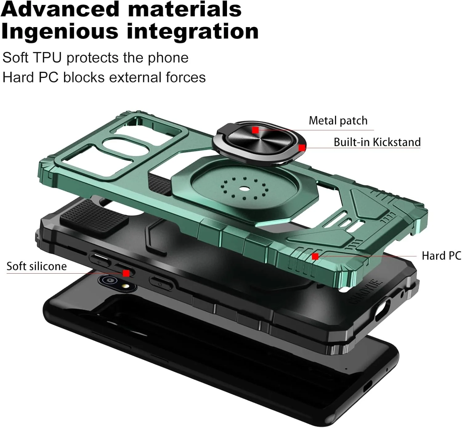 قاب گوشی موبایل آیلیبر برای نوکیا C100، کاور محافظ صفحه نمایش، استند انگشتی حلقه ای برای هولدر مغناطیسی خودرو، محافظ ضد ضربه و مقاوم برای نوکیا C100 - سبز قاب گوشی موبایل آیلیبر برای نوکیا C100، کاور محافظ صفحه نمایش، استند انگشتی حلقه ای برای هولدر مغناطیسی خودرو، محافظ ضد ضربه و مقاوم برای نوکیا C100 - سبز