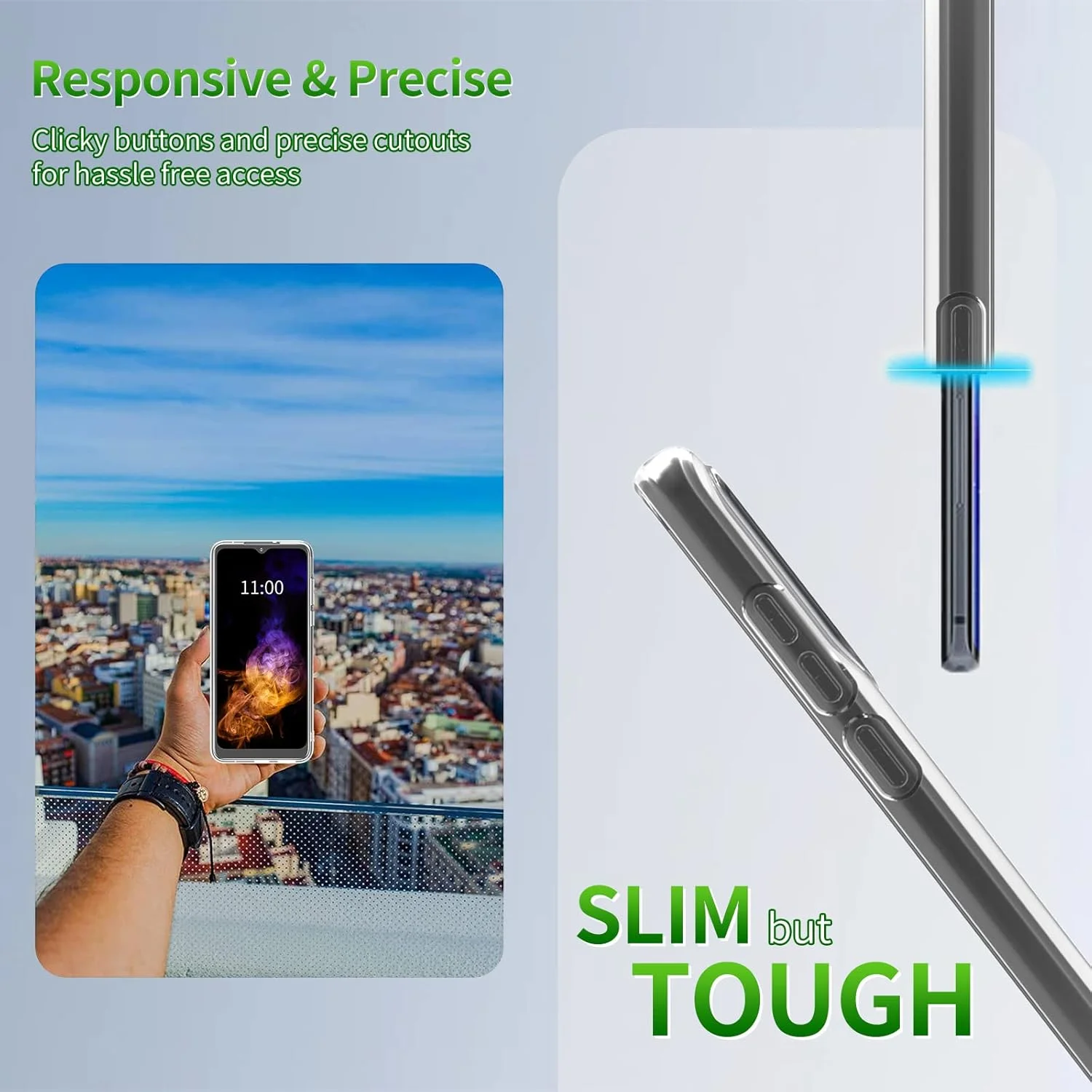 کاور محافظ گوشی نوکیا C100 6.1 اینچی، کاور شفاف TPU نرم و انعطاف پذیر ضد ضربه برای نوکیا C100، طرح اژدها