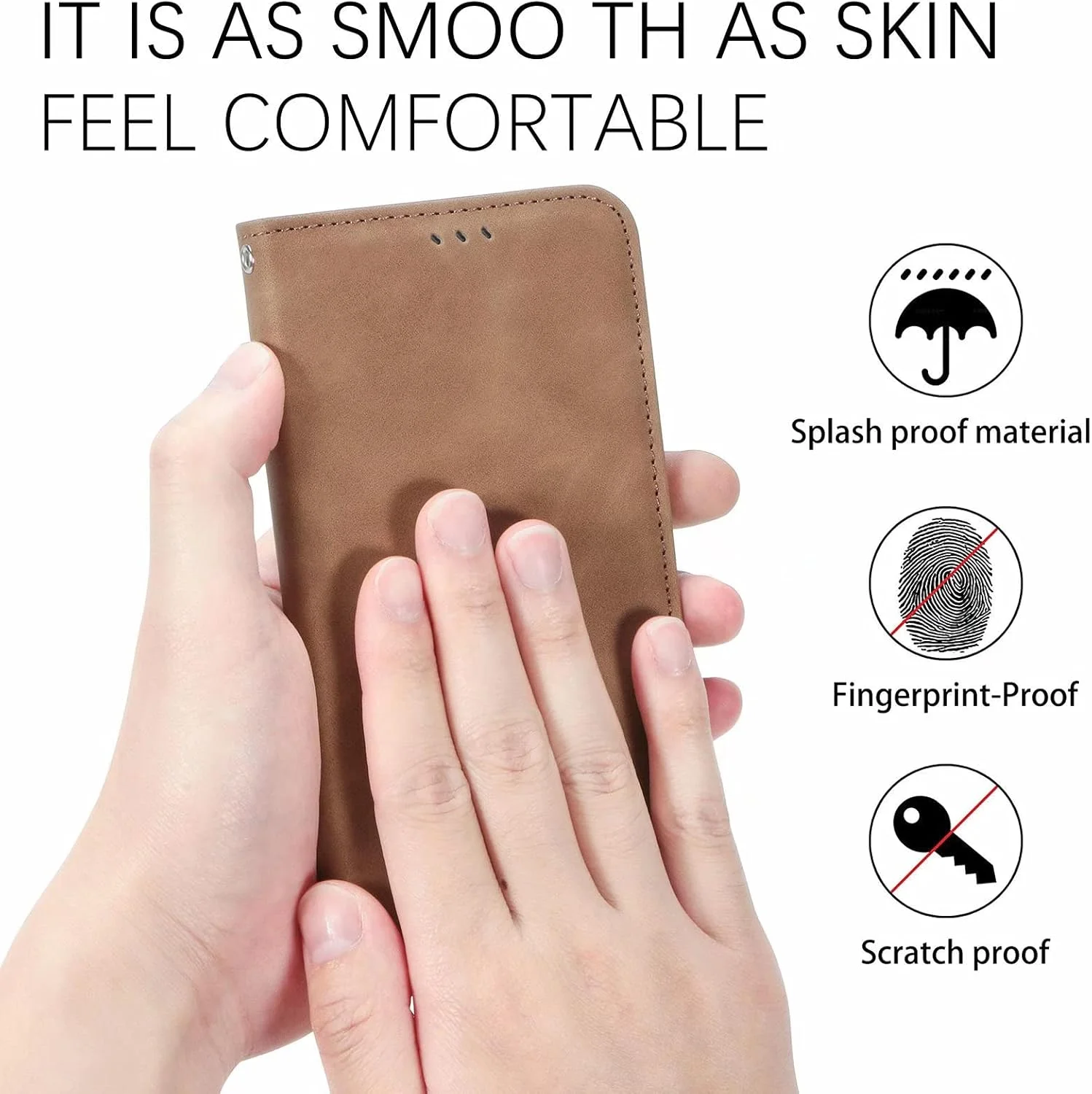 کاور گوشی نوکیا G11، دارای جای کارت، پایه نگهدارنده، TPU + چرم PU، کاور محافظ تاشو برای نوکیا G11. (قهوه ای)