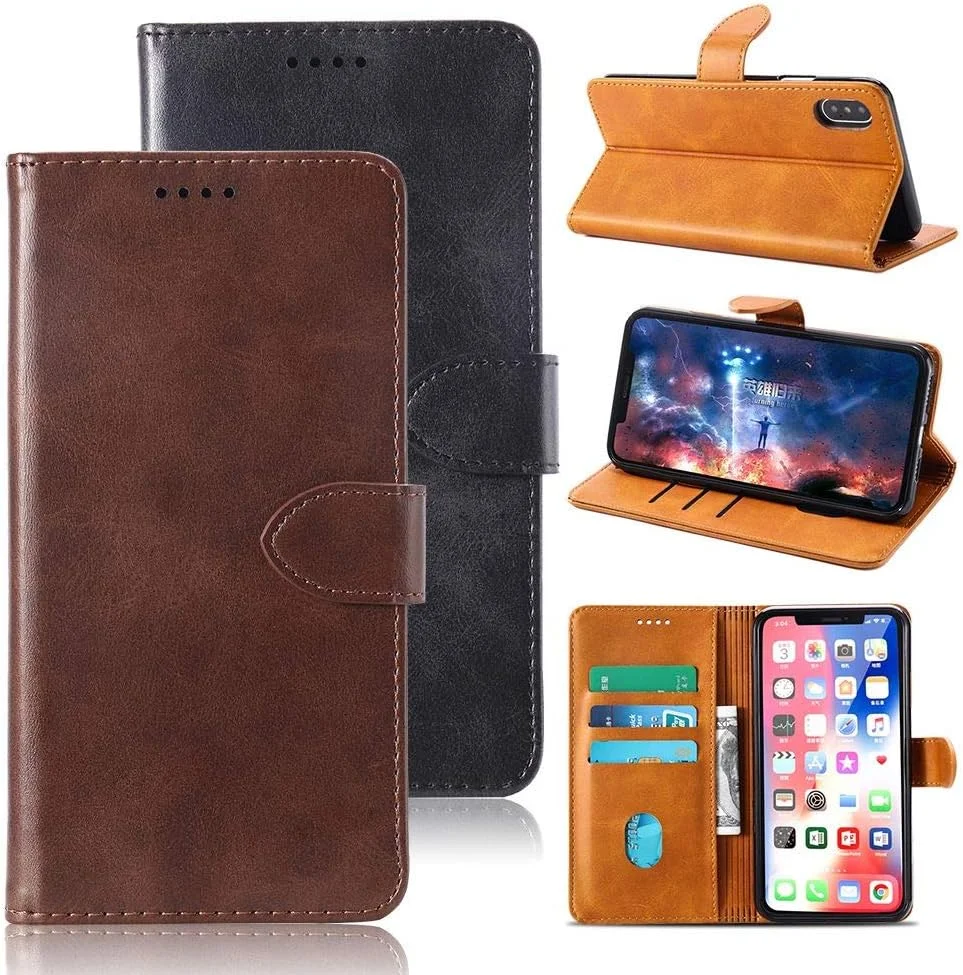 کاور گوشی برای نوکیا 5.1، کیف پول چرمی تاشو با جای کارت، پایه نگهدارنده و بست مغناطیسی، کاور چرمی نوکیا 5.1