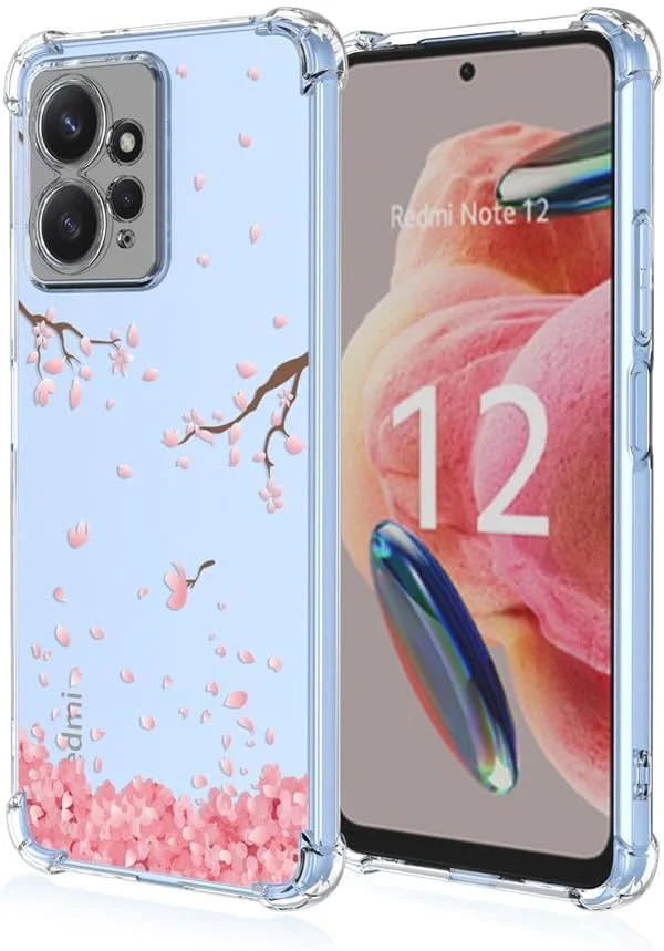 قاب گوشی نوکیا G42، باریک، TPU، طرح گل، شفاف، ضد ضربه، سازگار با نوکیا G42، گلبرگ