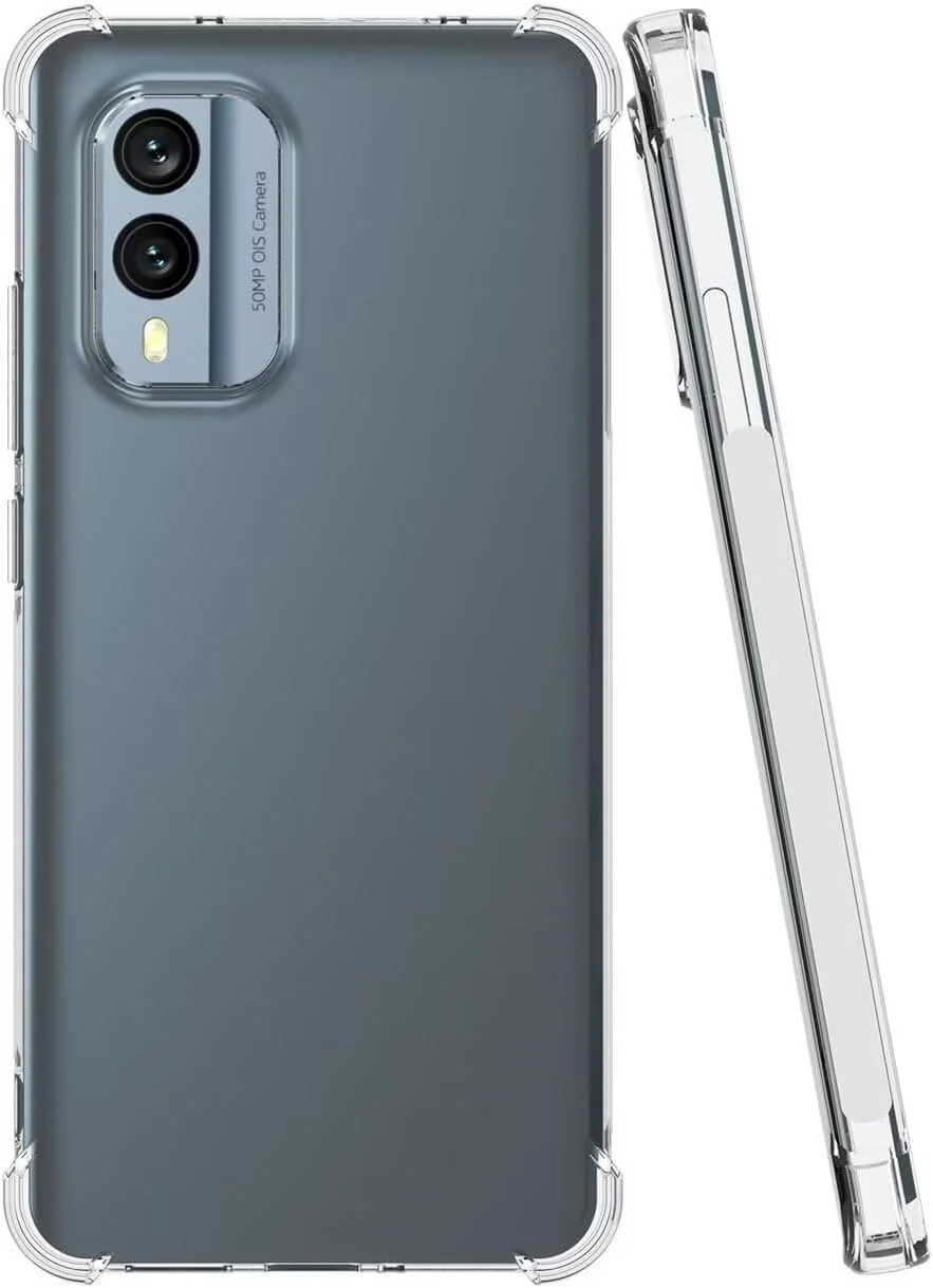 کاور محافظ گوشی نوکیا X30، کاور زیبا برای نوکیا X30 5G مدل TA-1450، کاور ژله ای شفاف TPU نرم و انعطاف پذیر