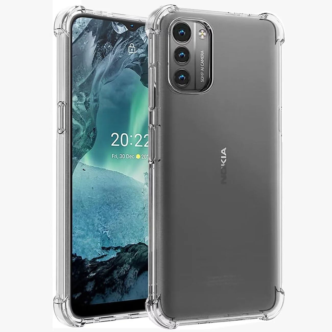 کاور محافظ گوشی نوکیا G21 و G11 مدل TA-1477 TA-1401 طرح فانتزی، کاور ژله ای شفاف TPU سیلیکونی نرم و انعطاف پذیر برای گوشی نوکیا G21/G11 - شفاف