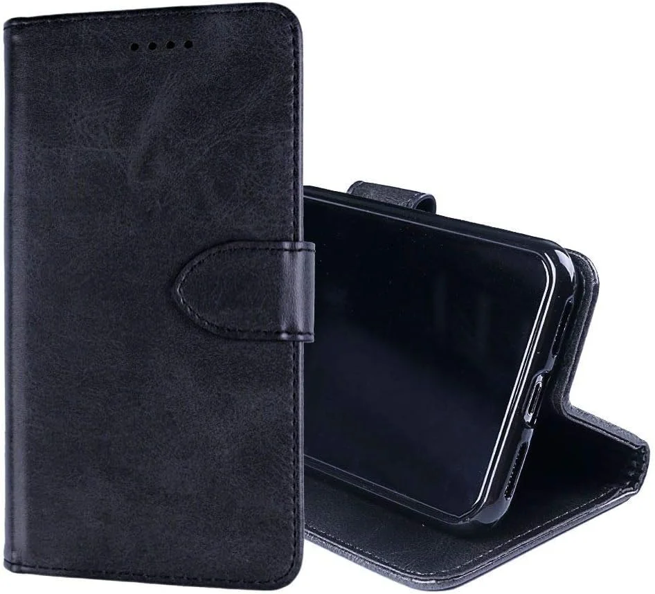 کاور گوشی نوکیا 1، کیف پول چرمی تاشو با جای کارت، پایه نگهدارنده و قفل مغناطیسی، کاور چرمی نوکیا 1