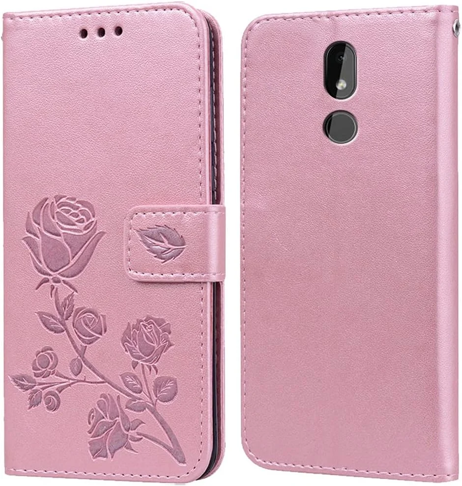 کیف تاشو PKQTOP برای نوکیا 3.2، کاور موبایل نوکیا 3.2، دارای استند، جای کارت، بامپر سیلیکونی، پوشش محافظ ضد ضربه برای نوکیا 3.2 (6.26 اینچ)