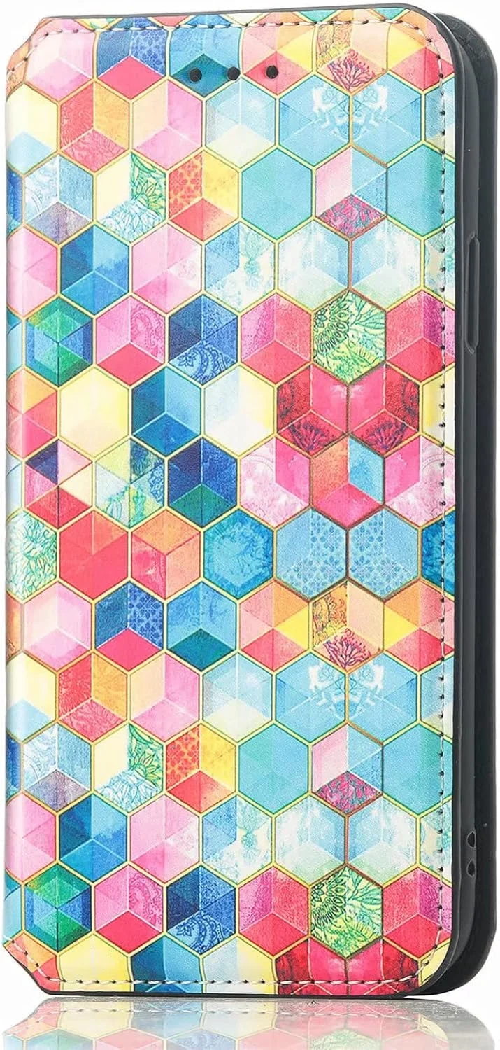 کاور گوشی نوکیا 5.4، دارای جای کارت، پایه نگهدارنده، TPU + چرم PU، کاور محافظ تاشو برای نوکیا 5.4 (فضای جادویی)