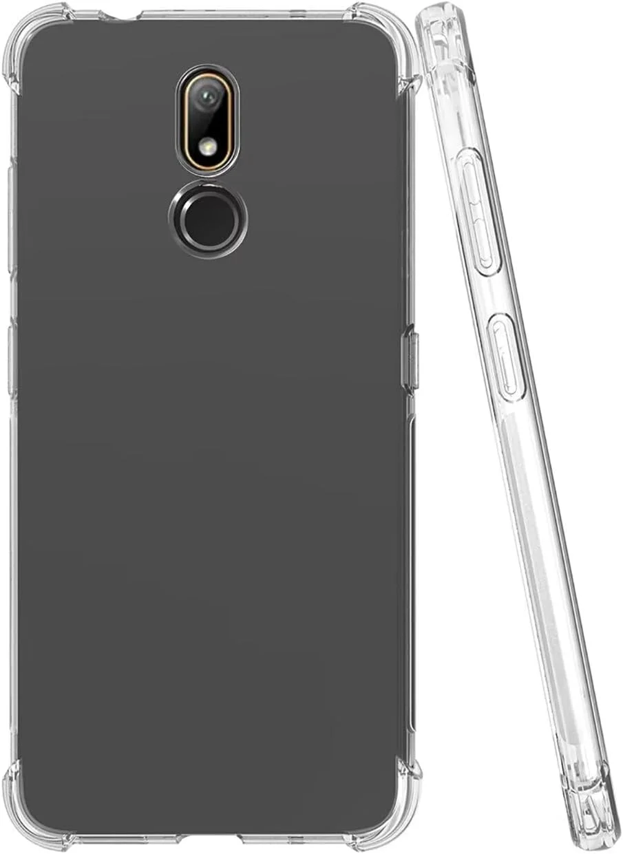 کاور یریبل برای گوشی نوکیا 3.2 مدل TA-1156 TA-1159، کاور زیبا، بامپر انعطاف پذیر شفاف TPU، کاور سیلیکونی لاستیکی نرم برای گوشی نوکیا 3.2، شفاف
