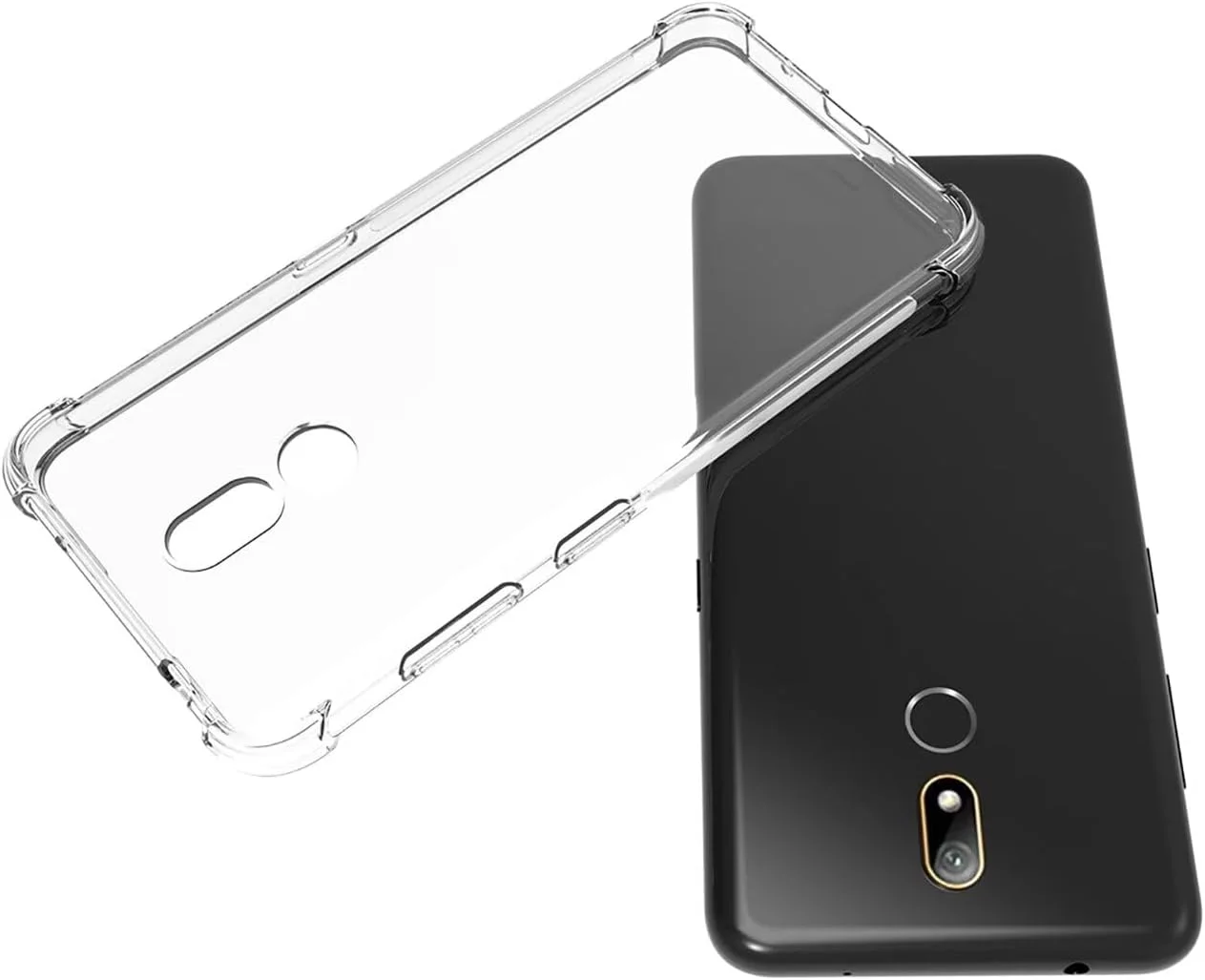 کاور یریبل برای گوشی نوکیا 3.2 مدل TA-1156 TA-1159، کاور زیبا، بامپر انعطاف پذیر شفاف TPU، کاور سیلیکونی لاستیکی نرم برای گوشی نوکیا 3.2، شفاف