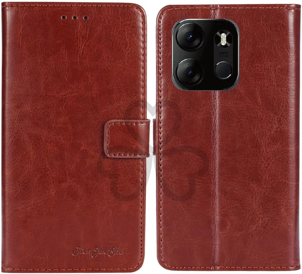 کیف چرمی تاشو قهوه ای رنگ TienJueShi مدل کلاسیک مناسب گوشی نوکیا HMD Aura با صفحه نمایش 6.56 اینچ