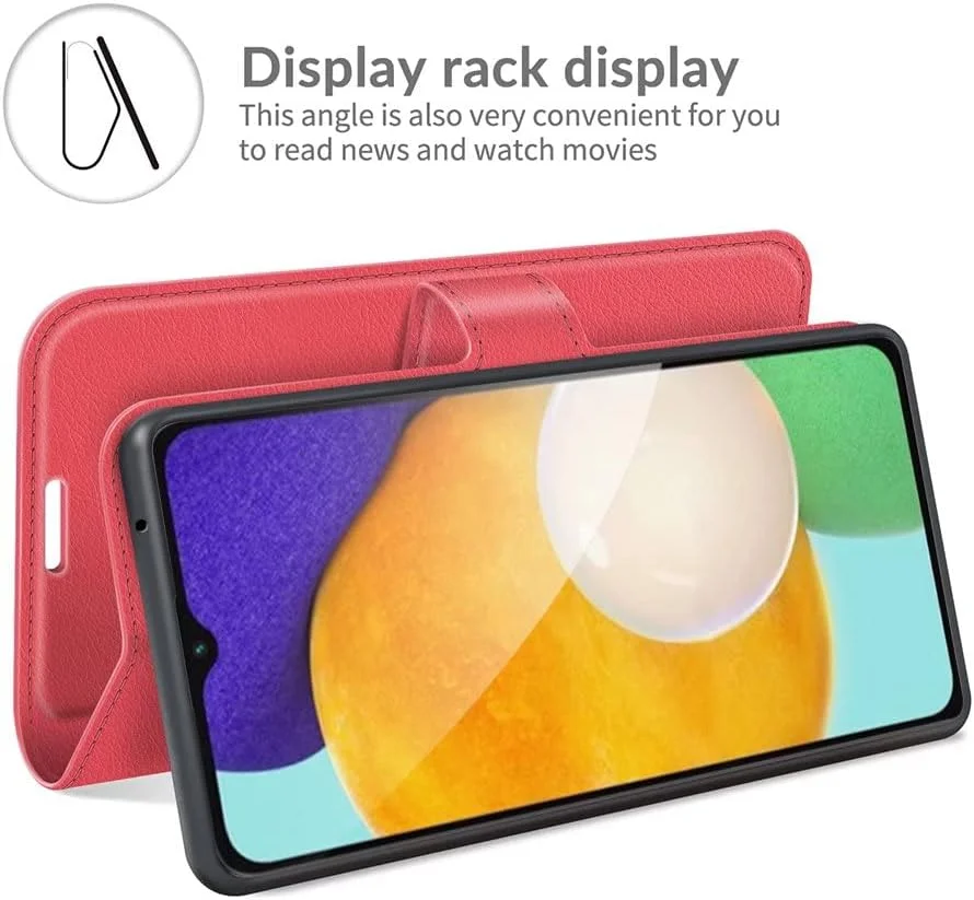 کاور گوشی RanTuo برای نوکیا C2 ویرایش دوم، دارای جای کارت، پایه نگهدارنده، TPU + چرم PU، کاور محافظ تاشو برای نوکیا C2 ویرایش دوم. (قرمز)