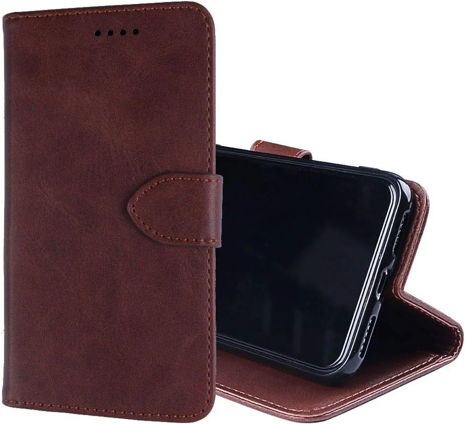 کاور گوشی نوکیا 9، کیف پول چرمی تاشو با جای کارت، پایه نگهدارنده و بست مغناطیسی، کاور چرمی نوکیا 9