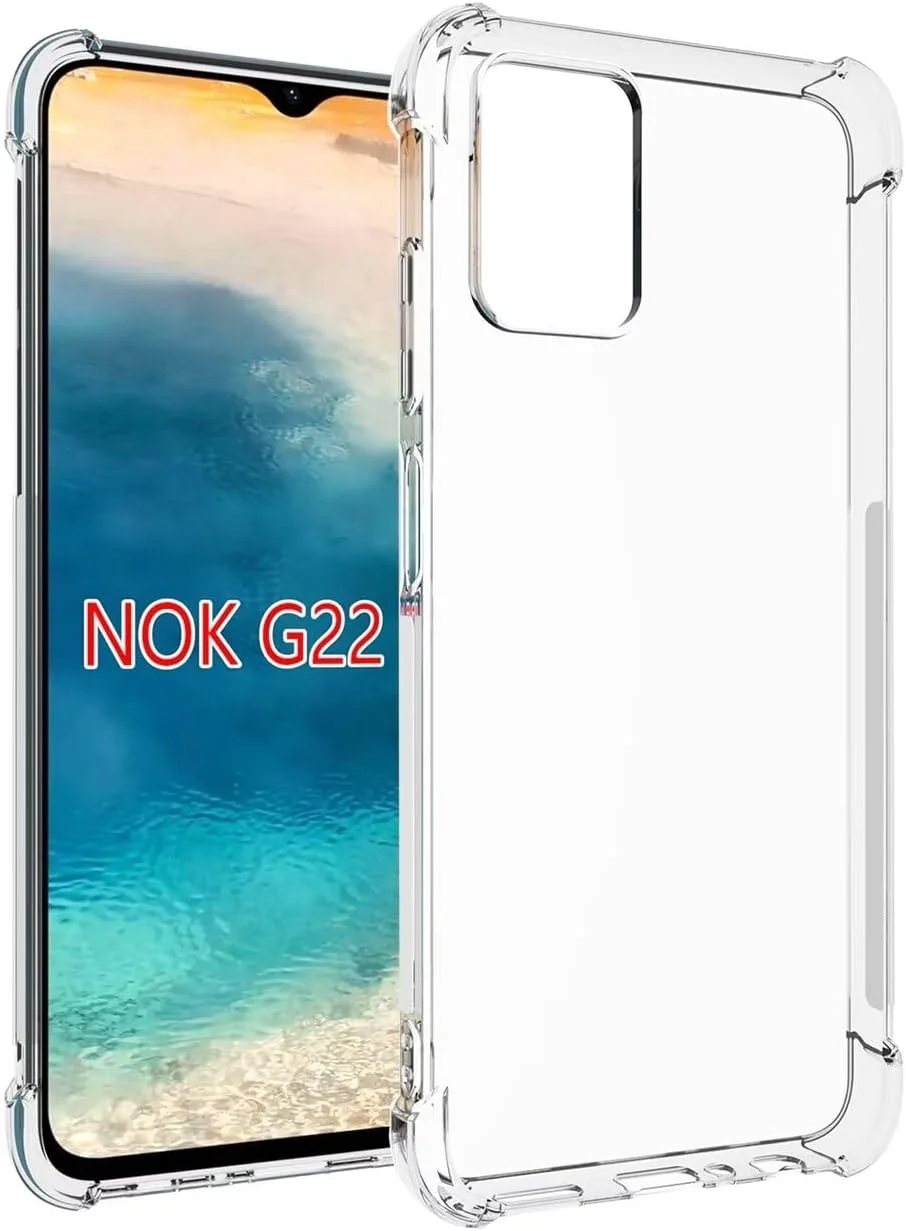 قاب محافظ گوشی نوکیا G22 مدل TA-1516، قاب زیبا، بامپر انعطاف پذیر، TPU، روکش سیلیکونی نرم و ژله ای شفاف برای گوشی نوکیا G22