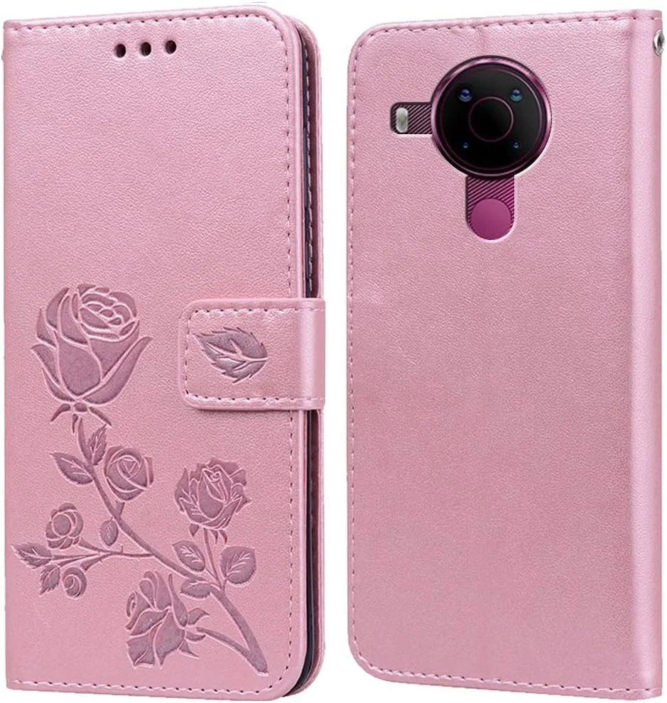 کیف محافظ گوشی نوکیا 5.4 مدل PKQTOP، کیف تاشو، دارای استند، جای کارت، بامپر سیلیکونی، پوشش محافظ ضد ضربه برای نوکیا 5.4 (6.39 اینچ)